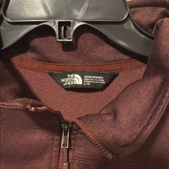 The North Face Mens Full Zip Jacket Burgundy Gray Trim Large L - Picture 2 of 3